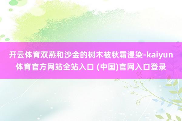 开云体育双燕和沙金的树木被秋霜浸染-kaiyun体育官方网站全站入口 (中国)官网入口登录