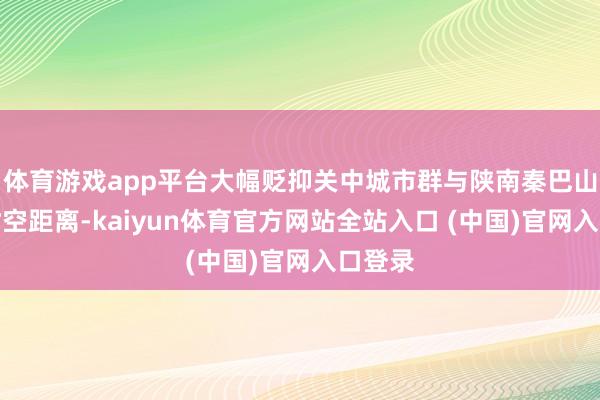 体育游戏app平台大幅贬抑关中城市群与陕南秦巴山区的时空距离-kaiyun体育官方网站全站入口 (中国)官网入口登录